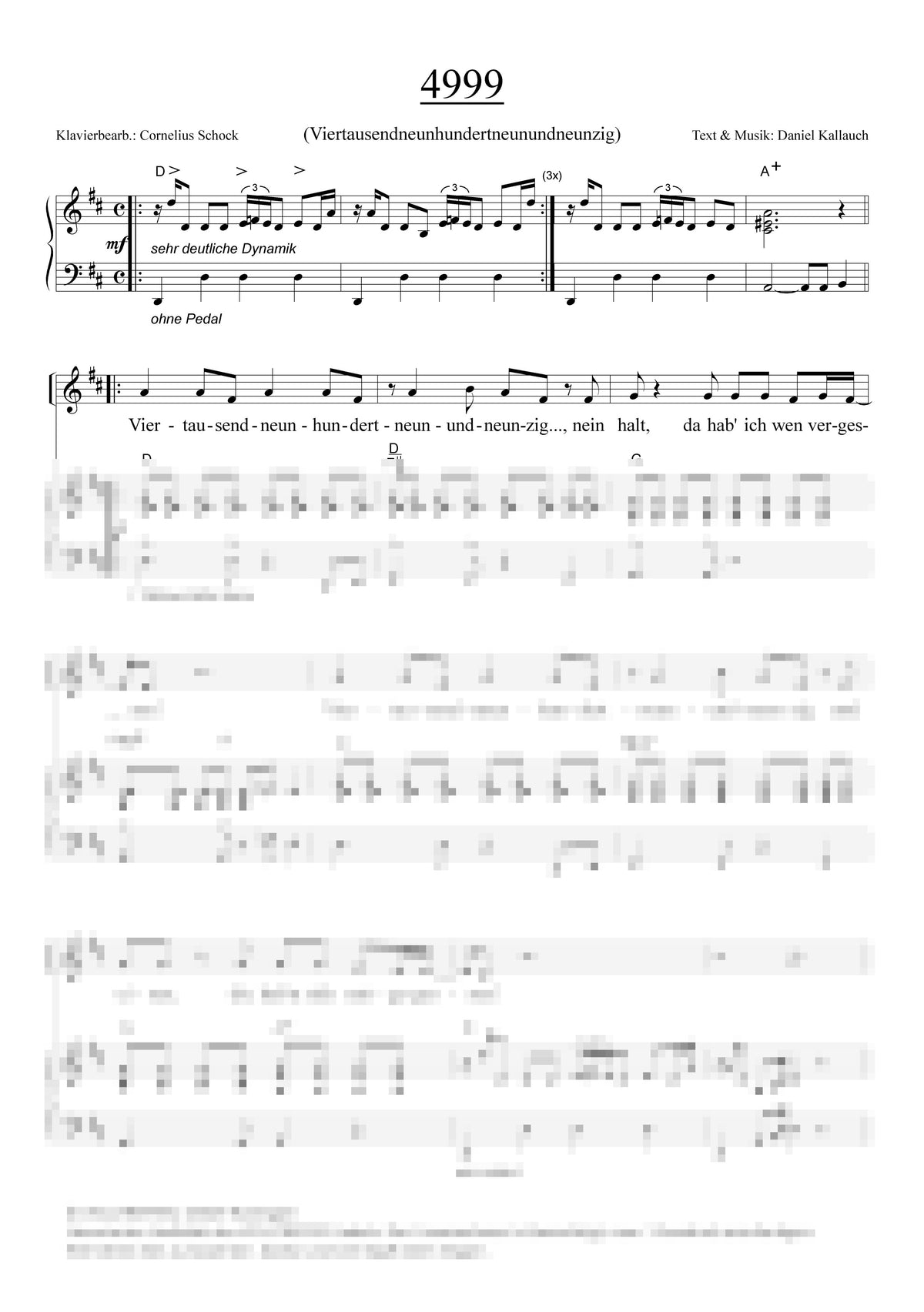 4999 - Klaviersatz