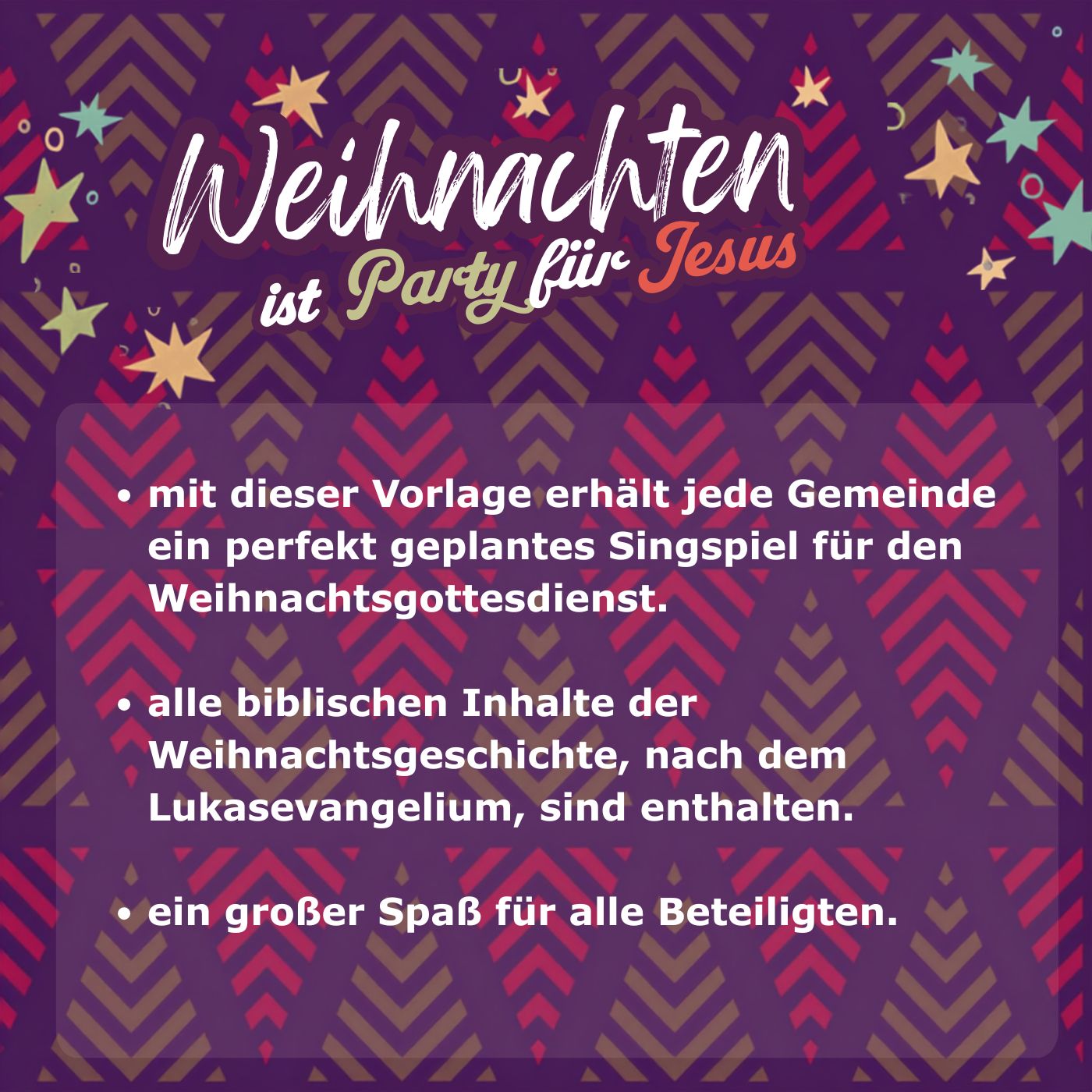 Singspiel-Paket "Premium" – Weihnachten ist Party für Jesus