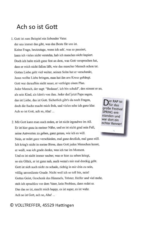 Ach so ist Gott - MP3