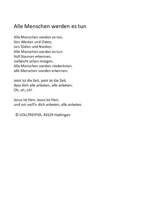 Alle Menschen werden es tun  - MP3-Playback