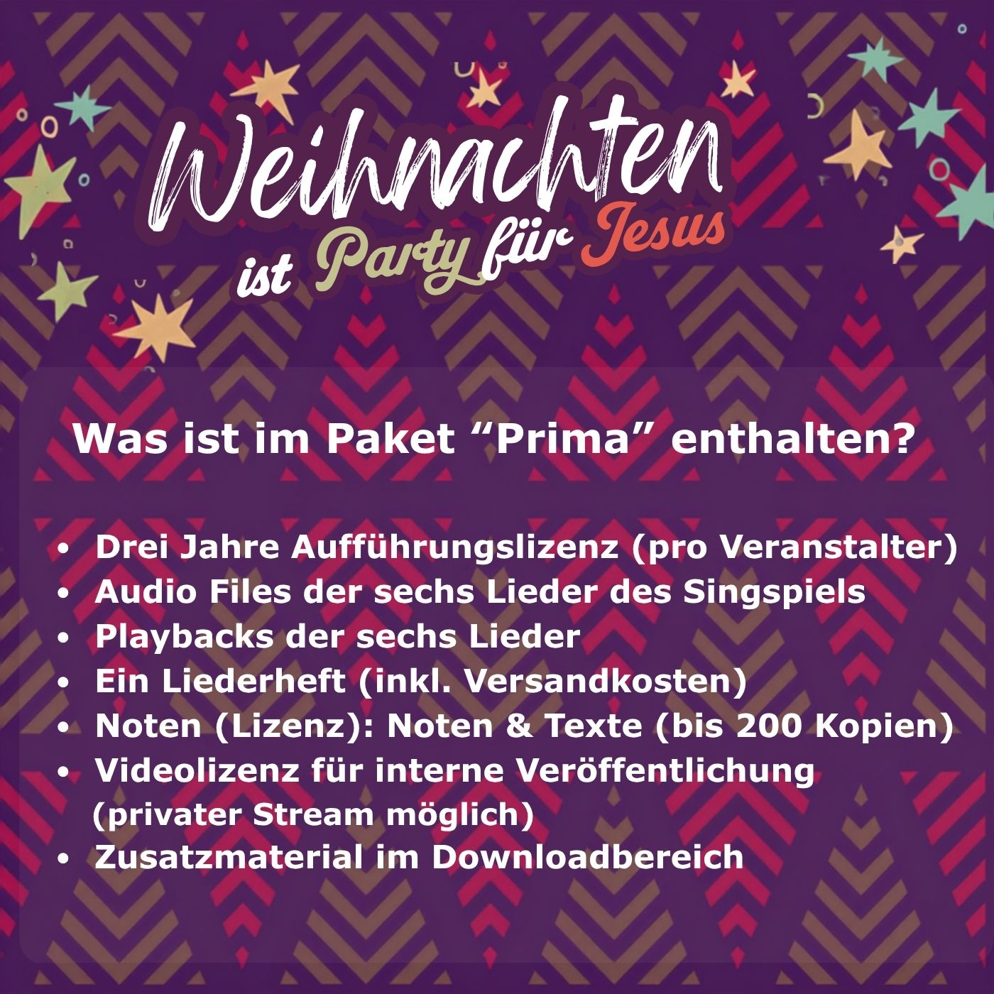 Singspiel-Paket "Prima" – Weihnachten ist Party für Jesus