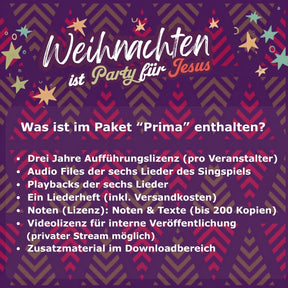 Singspiel-Paket "Prima" – Weihnachten ist Party für Jesus
