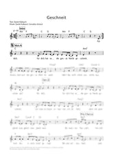 Geschneit - Liedblatt
