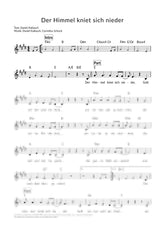 Der Himmel kniet sich nieder - Liedblatt