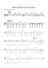 Weihnachten, das Hirtenfest - Liedblatt